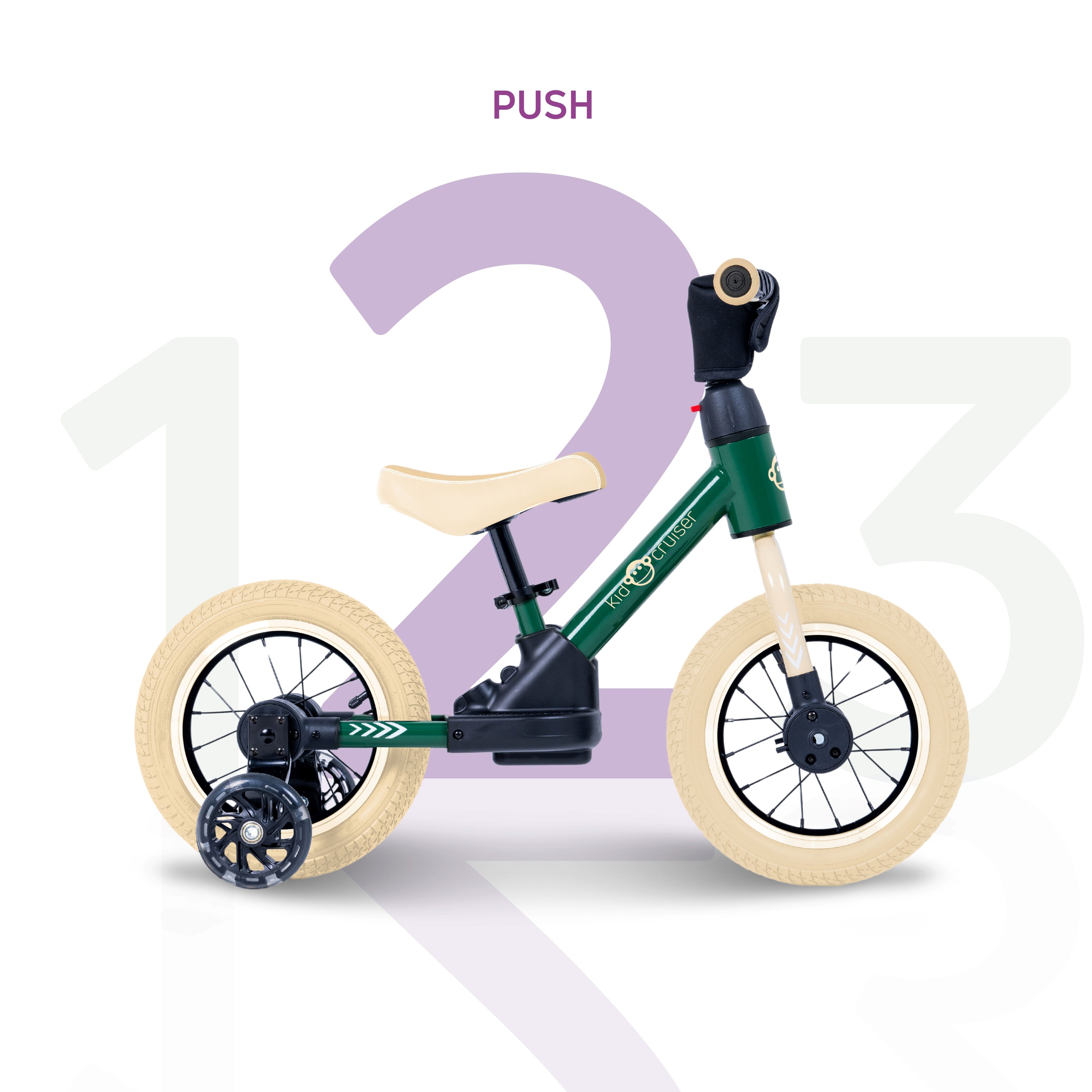 Bicicletta senza pedali 3 in 1 per bambini dai 2 anni in su | Kidcruiser