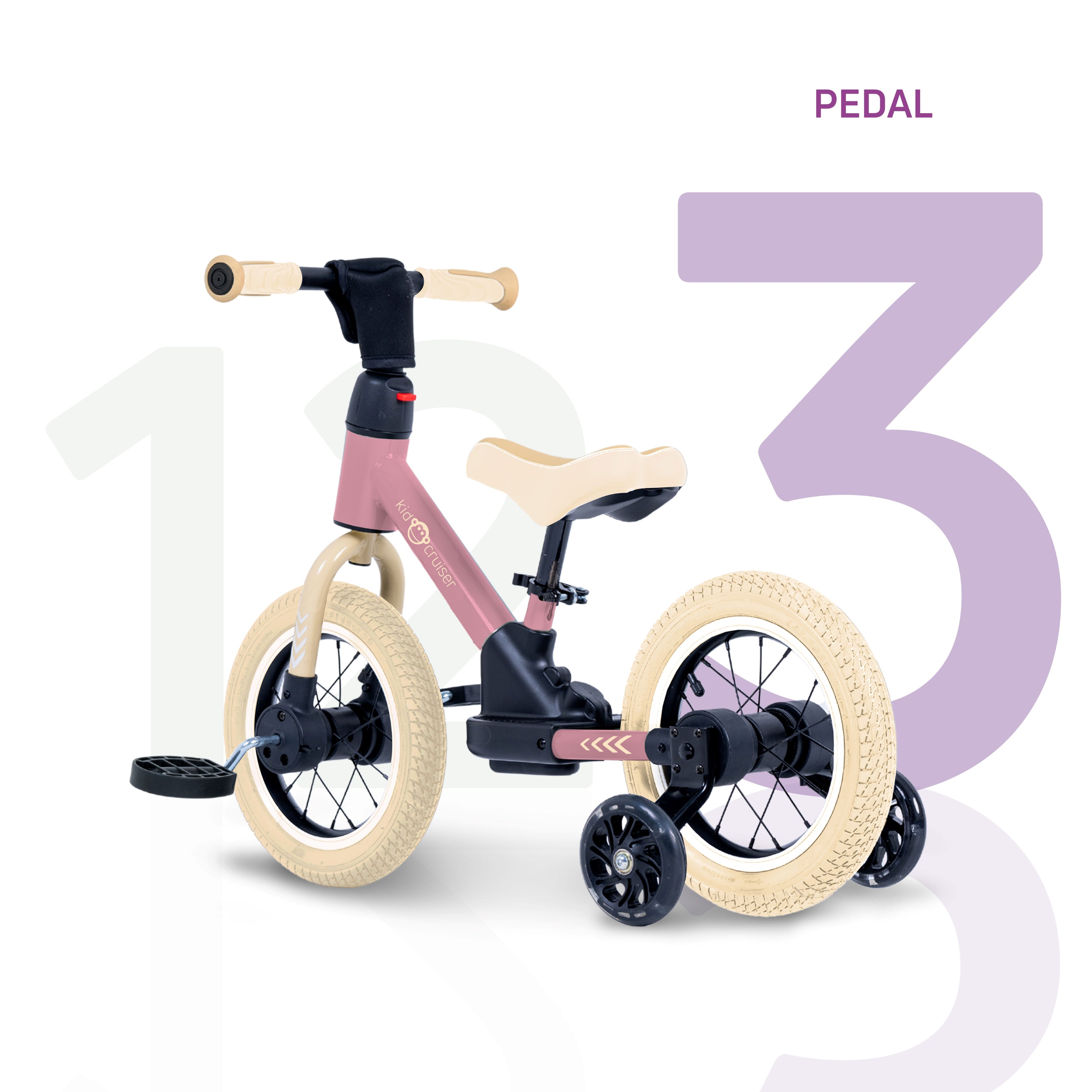 Bicicletta senza pedali 3 in 1 per bambini dai 2 anni in su | Kidcruiser