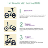 Pedalplay Balance bike 2+ years - 3 in 1 Design - With Trainingwheels & Pedals