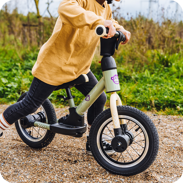 Riding on their own - pedal & go.