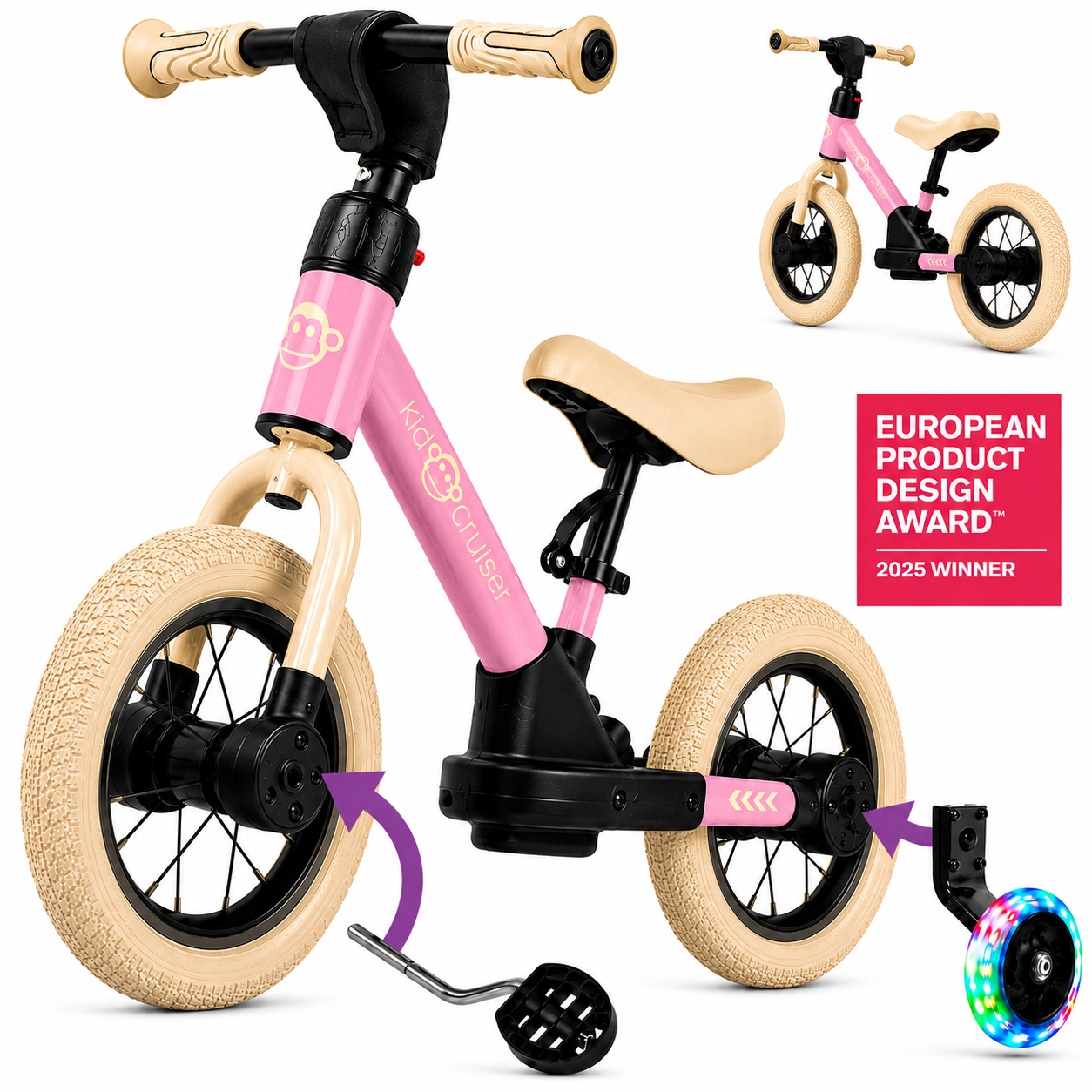 3-in-1 Balance Bike for Toddlers 2+ Years | Kidcruiser
